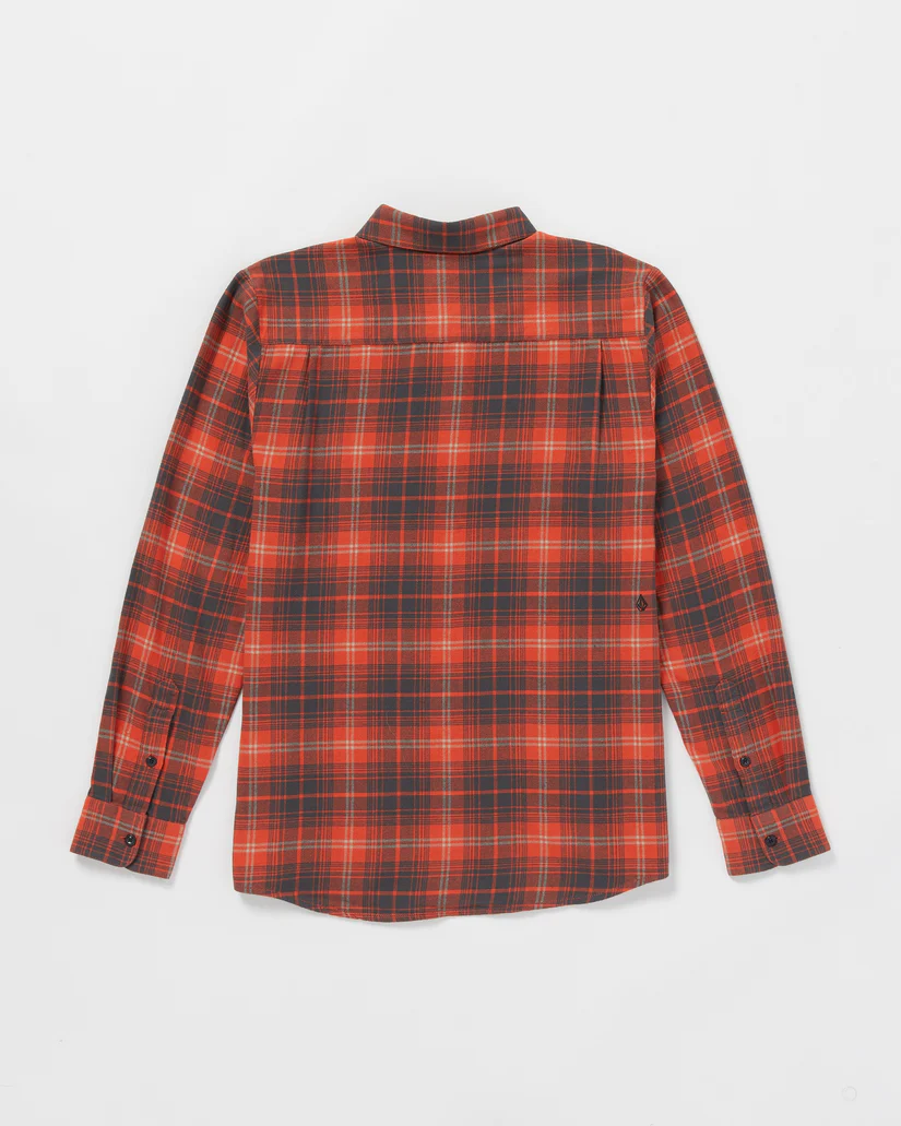 Caden Plaid Long Sleeve - Bright Red