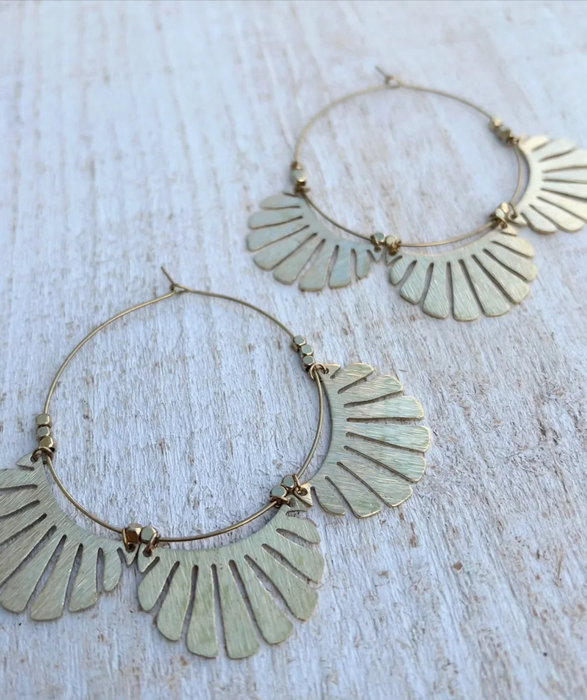 Brass Scallop Hoops