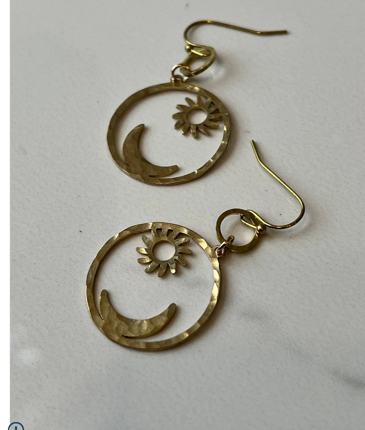 Lunar Hammered Earrings