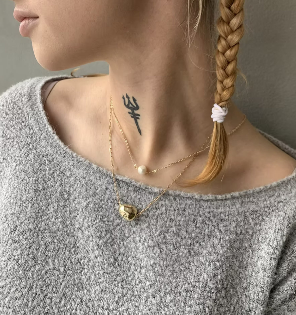 Freshwater Pearl Necklace + Earrings