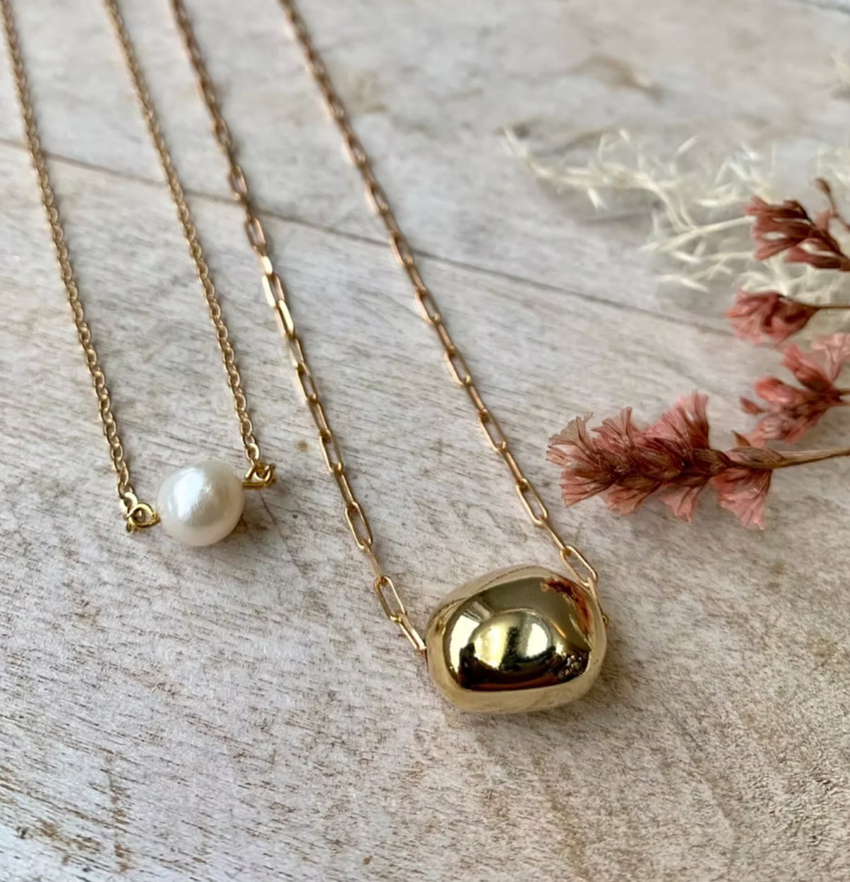 Freshwater Pearl Necklace + Earrings