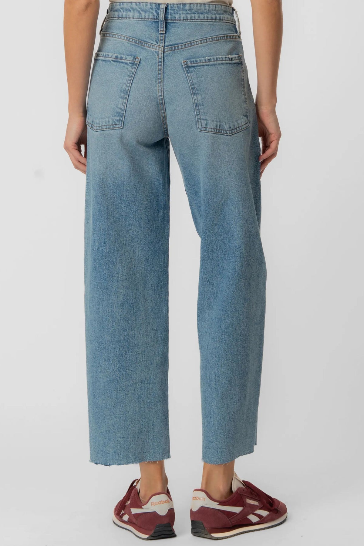 Gwen High Rise Wide Leg Slouchy Raw Hem