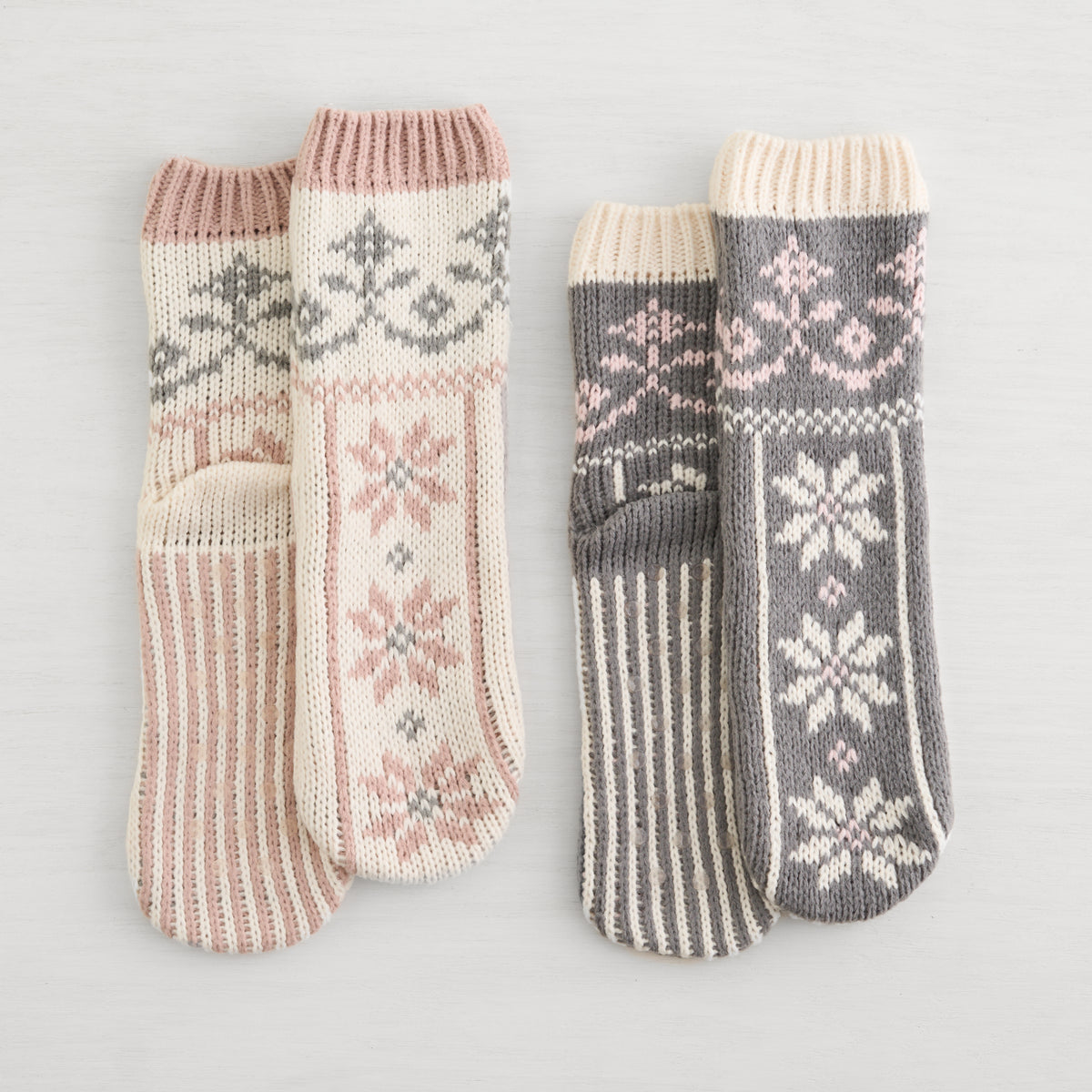 2PK Snowfall Slipper Sock