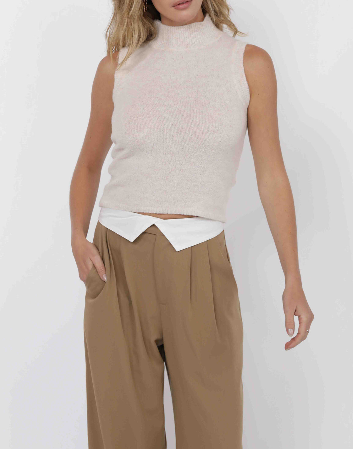 Brianna Turtleneck Sweater Tank