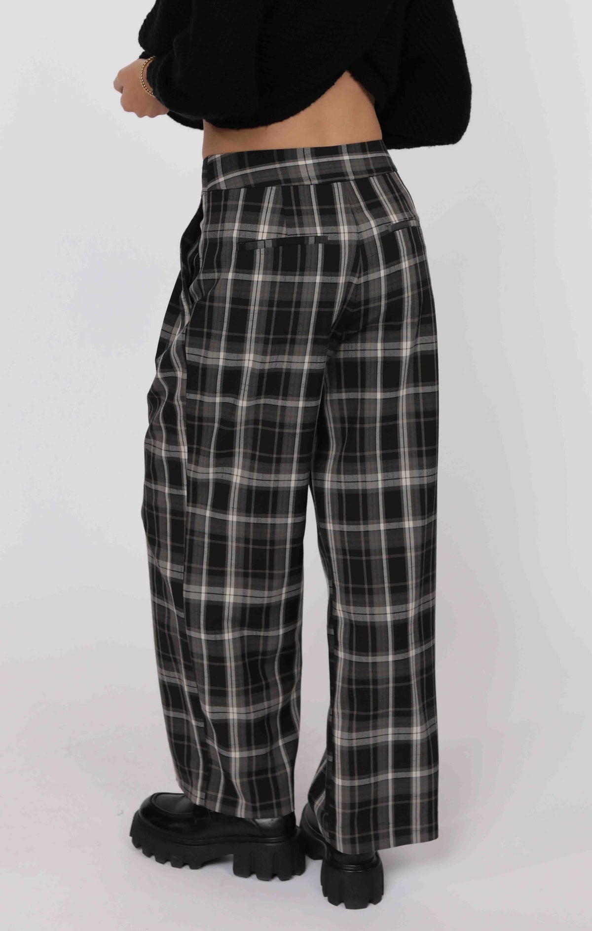 Radical Stretch Plaid Pleated Trouser