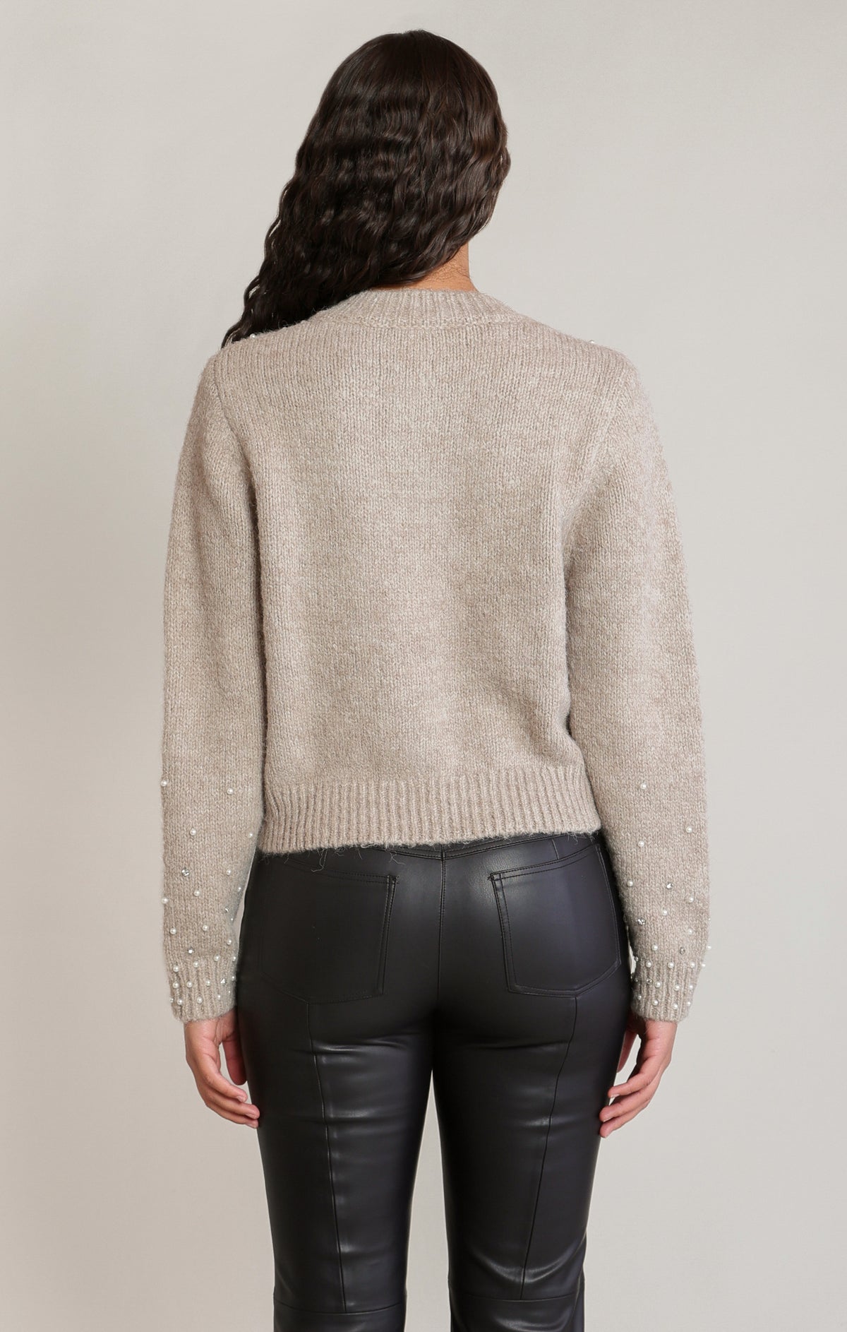 Embellished Crewneck Cardigan
