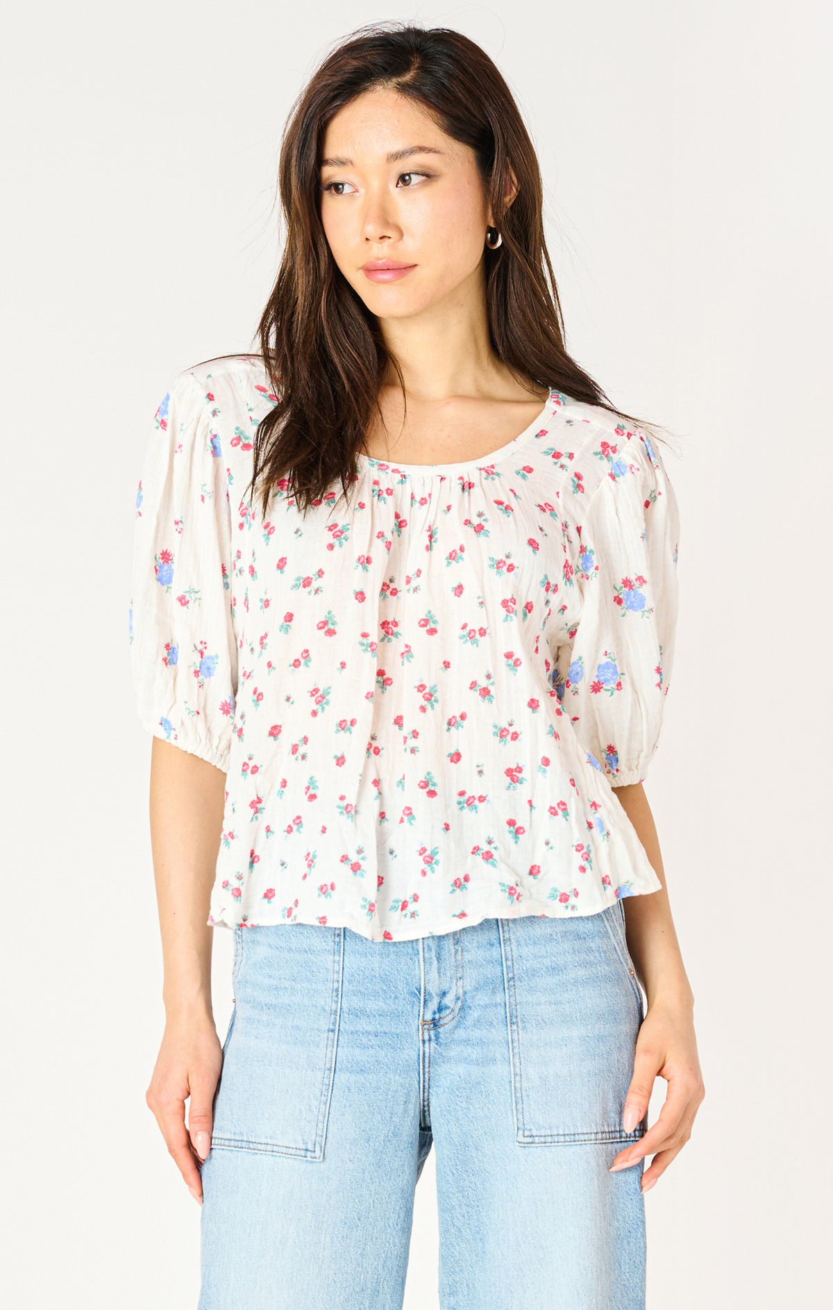 Tie-back Printed Blouse