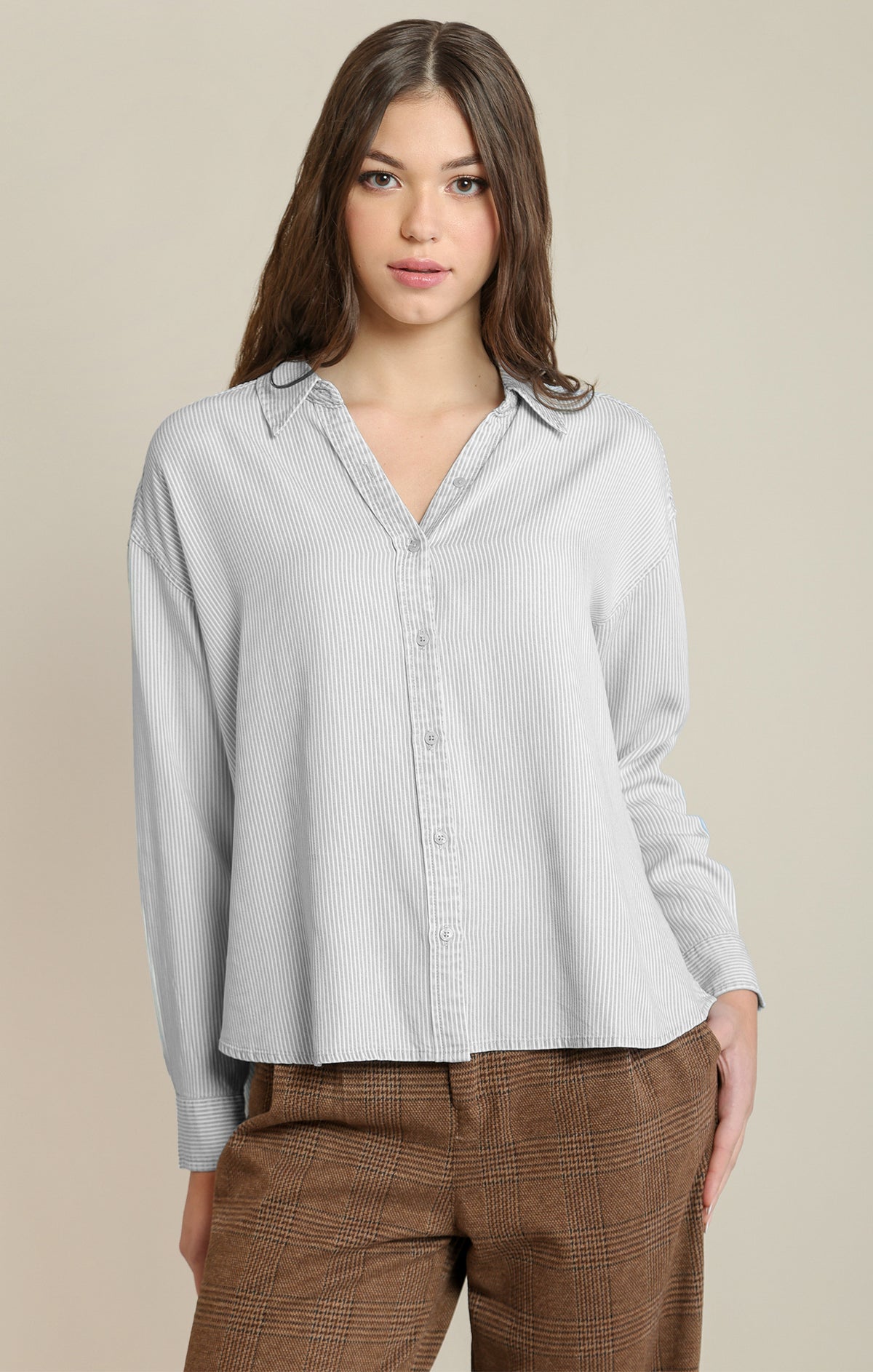 Relaxed Button Front Shirt