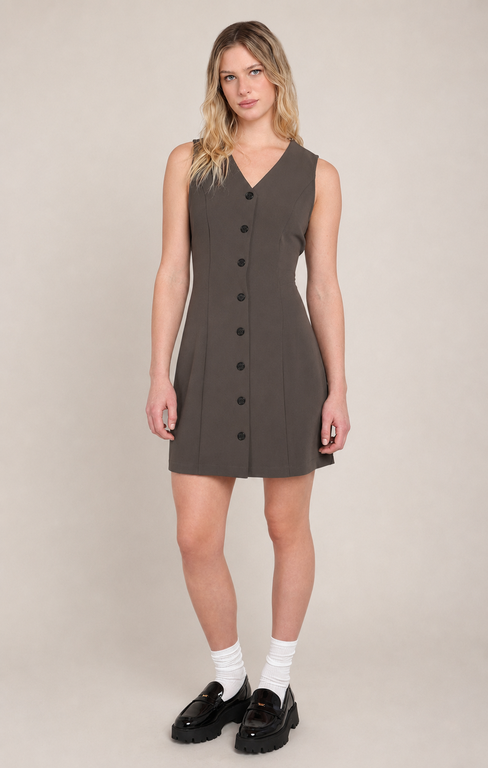 Button Up Mini  Dress