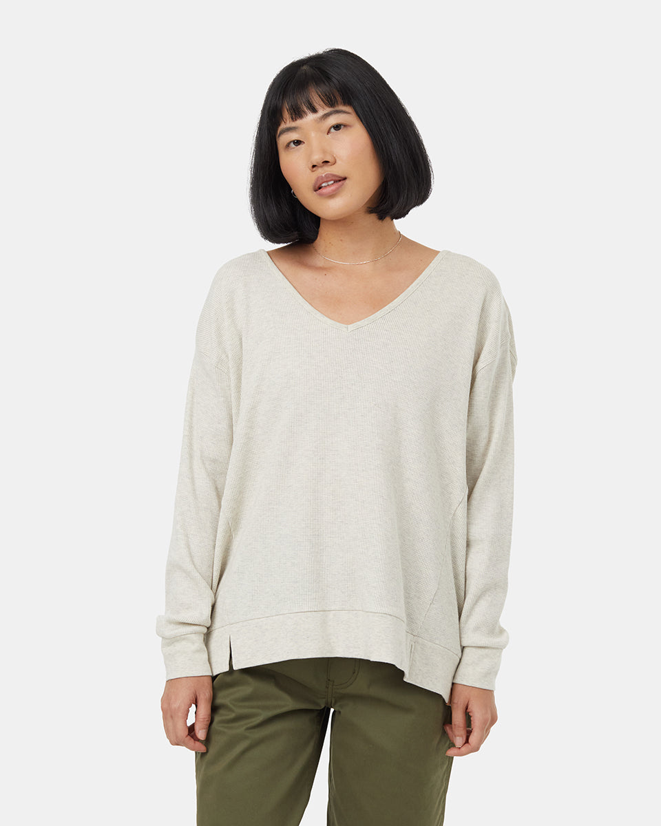 TreeWaffle Deep V-neck Longsleeve