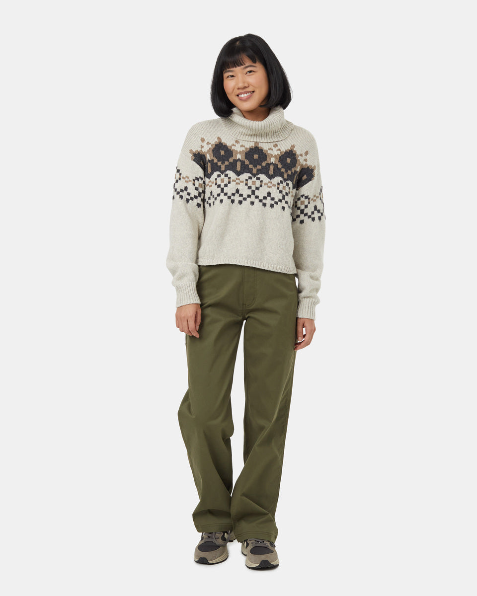 Highline Intarsia Turtleneck Sweater