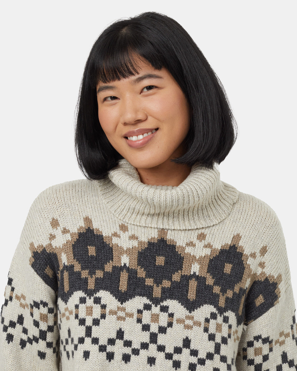 Highline Intarsia Turtleneck Sweater