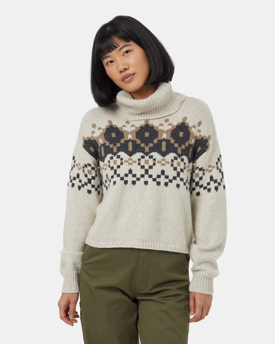 Highline Intarsia Turtleneck Sweater