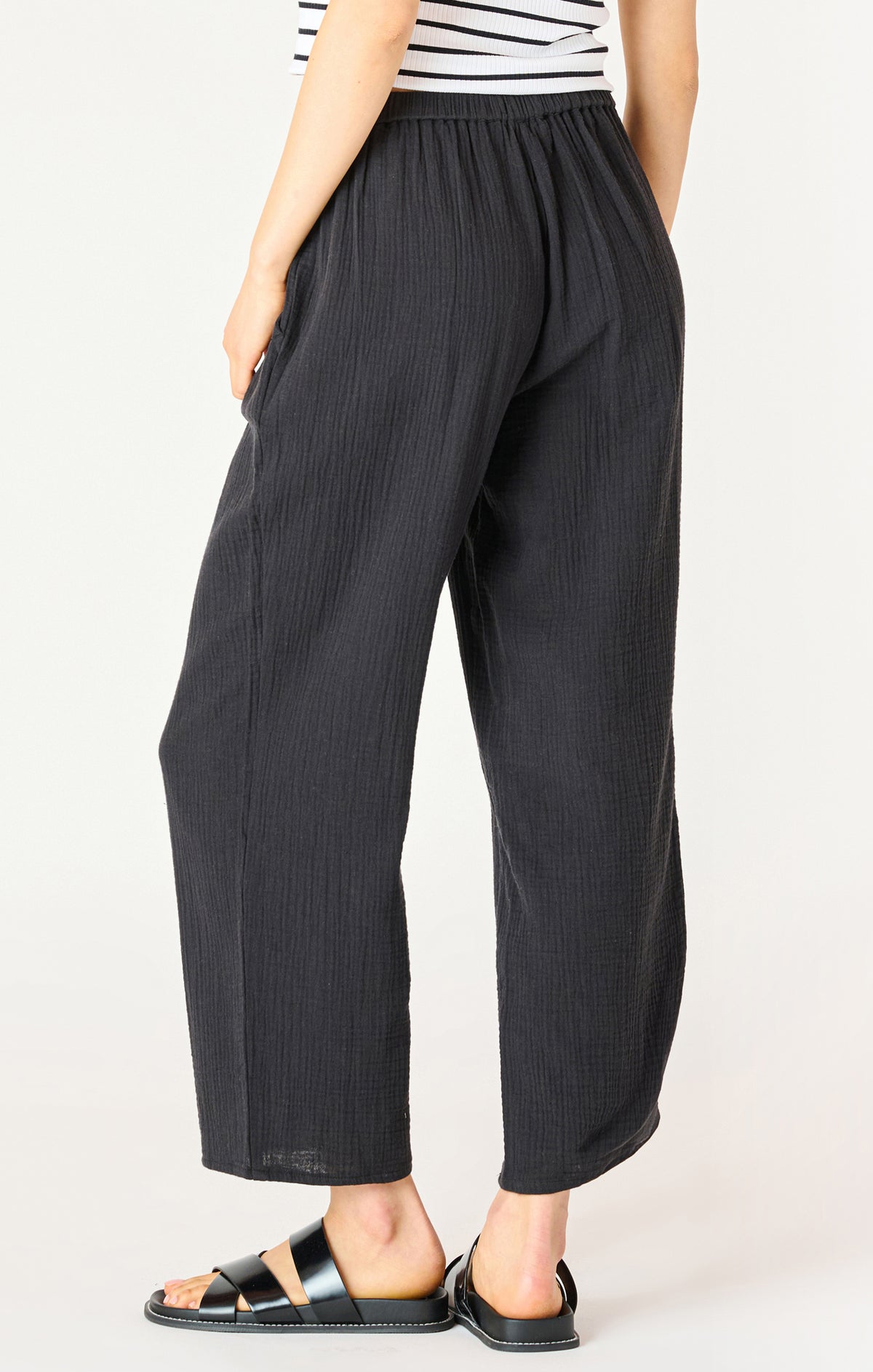 Textured Cotton Pants