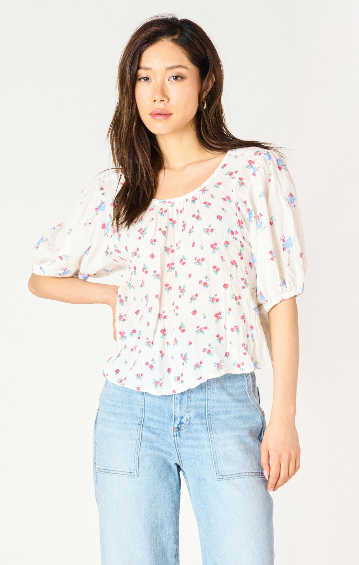 Tie-back Printed Blouse