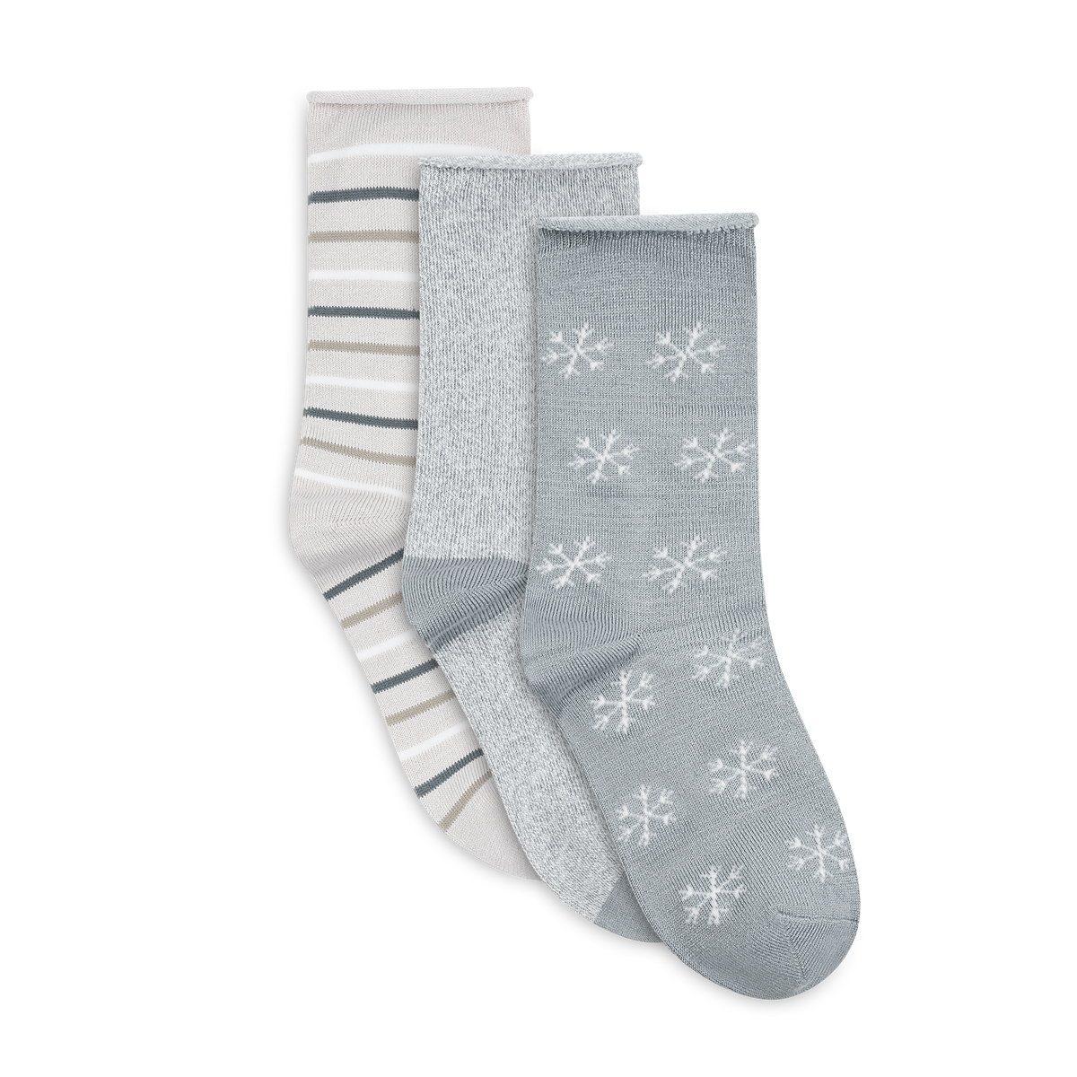 3PK Pillow Polytam Non Terry Crew Socks