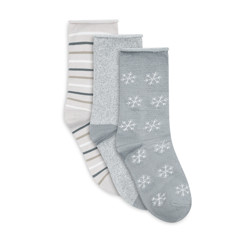 3PK Pillow Polytam Non Terry Crew Socks