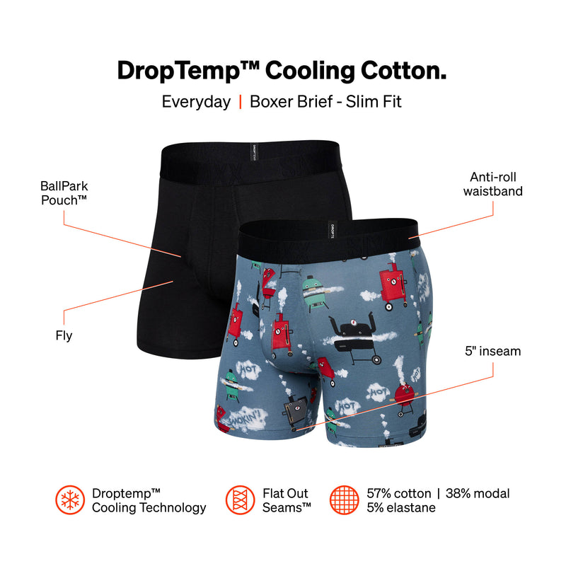 Drop Temp Cooling Cotton Boxer Brief 2 PACK