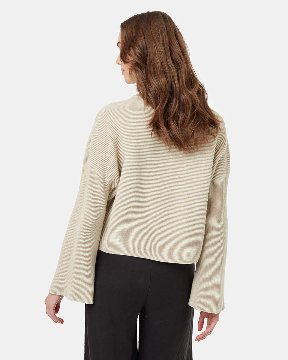 Wide sleeve knitted top