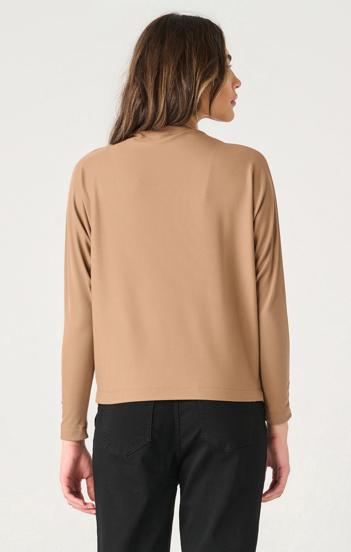 Mock Neck Ribbed Top