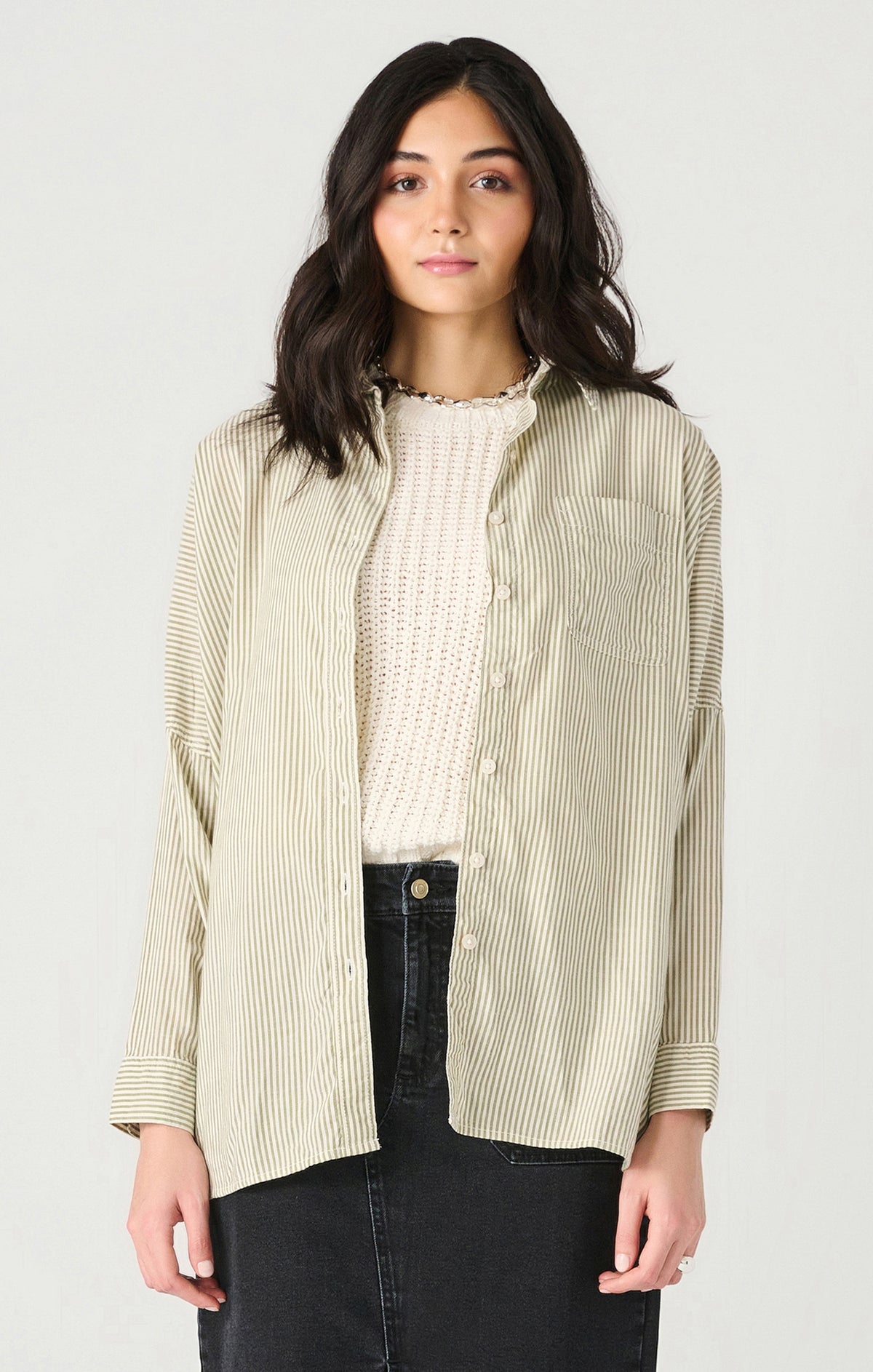 Oversized Button Front Shirt