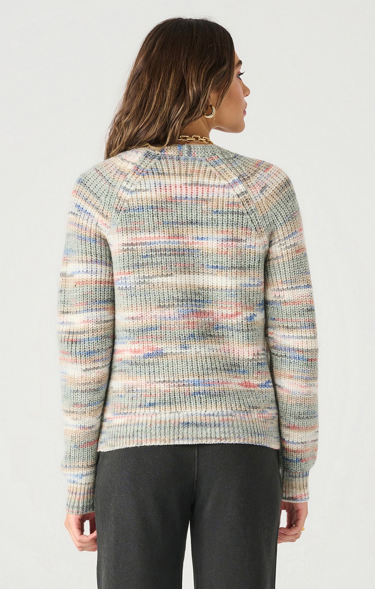 Buttoned Spacedye Cardigan