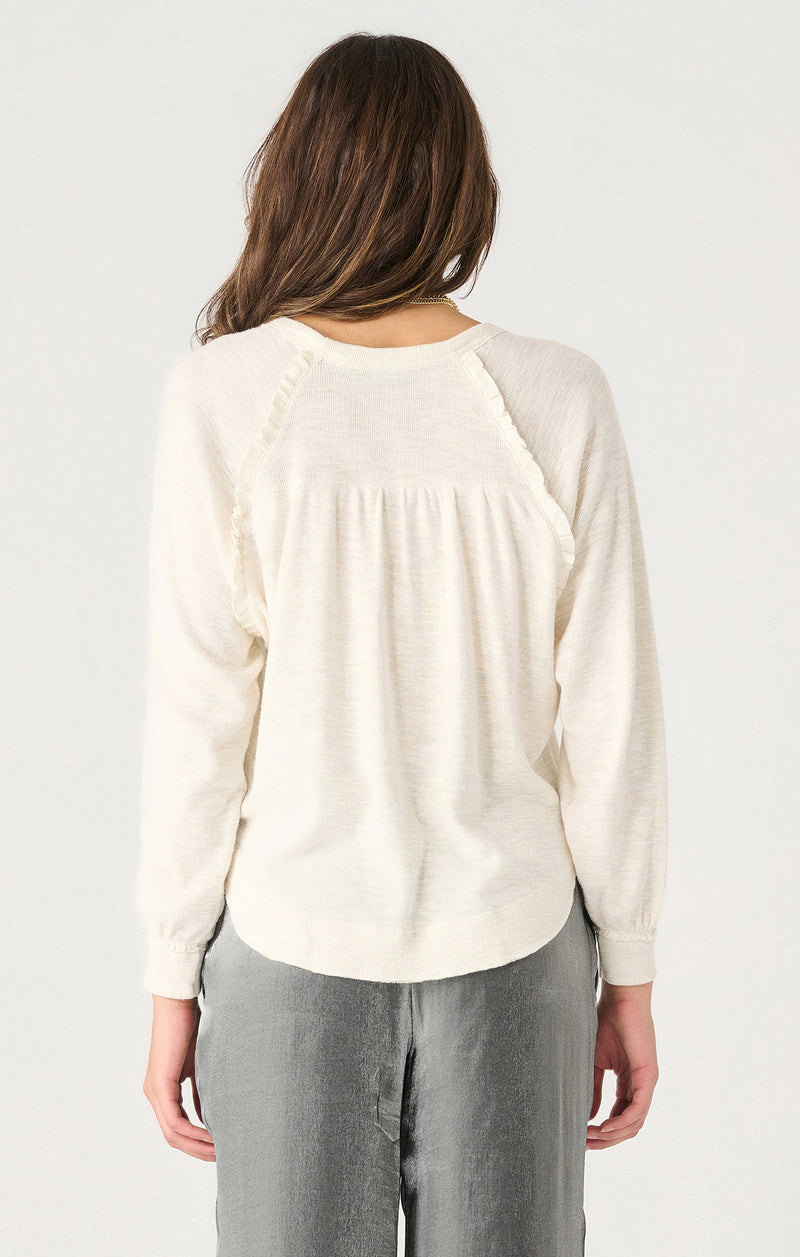 LS Ruffle Trim Top