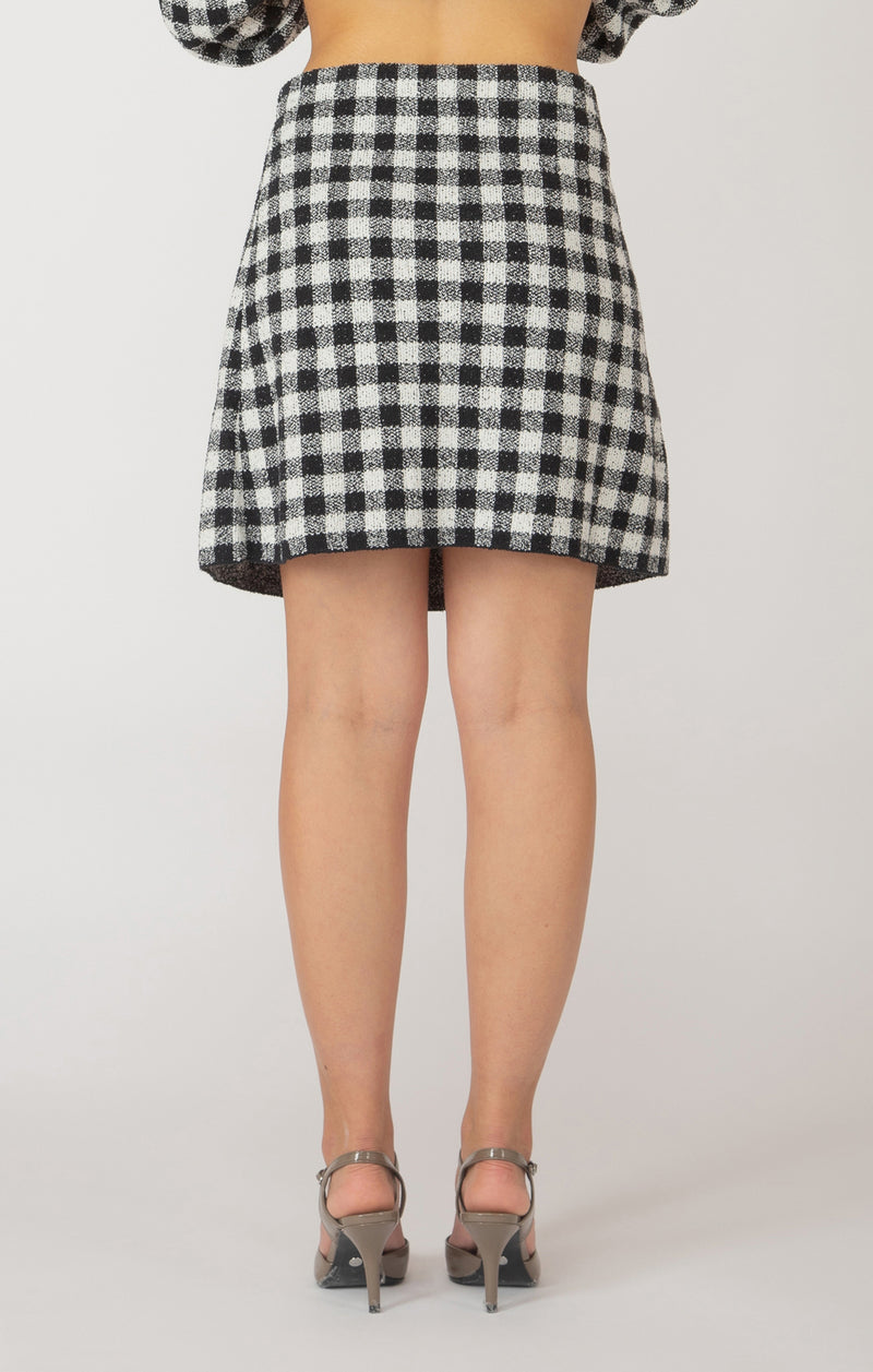 Mini Check Sweater Skirt