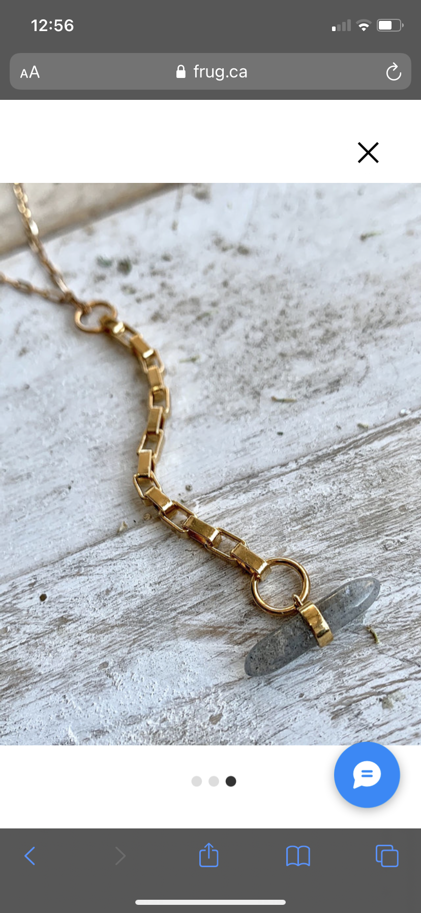 Vintage Chain Labradorite Necklace